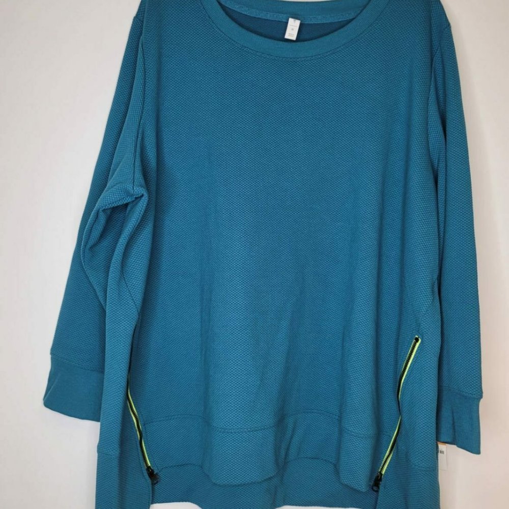 Ideology Womens Athletic Pullover Sweatshirt 3X/2X